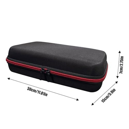2 Slots Wireless Microphone Carrying Case, Travel Microphone Bag with Handle/Mesh Pocket for Accessories, EVA Hard Shell Microphone Storage Case Organizer for Wireless Mic System Handheld Microphones
