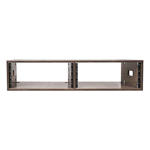 Sound Town DIY 2 x 4U Studio Rack with Baltic Birch Plywood, Weathered Brown for Recording Room, Home Studio (SDRK-D4B) - size: 2 x 4U, Weathered Brown