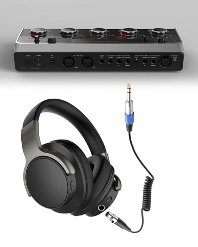 CERRXIAN Mini XLR Female to 6.35 mm 1/4" TRS Male Adapter Coiled Cable, Balanced 1/4" TRS Stereo Male to Mini XLR 4-Pin Female Stereo Audio Adapter - 50cm / 1.64ft - size: 4Pin Mini XLR Female to 6.35 mm 1/4" TRS Male