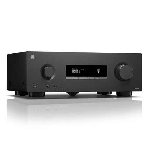 Yamaha RX300A 5.2-Channel Home Theater AV Receiver with Dolby Atmos, 4K120/8K HDMI and Bluetooth Multipoint (Black)