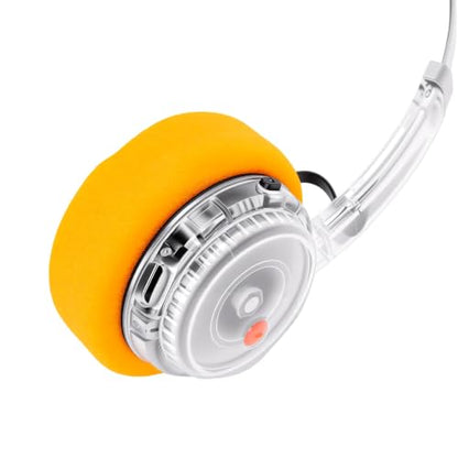 Wireless Retro Headphone, Bluetooth 5.3 On Ear Headset with 40H Playtime, Foldable Gaming Headphones for Travel, Classic Stereo Retro Headset for Adults (Transparent) - color: Transparent