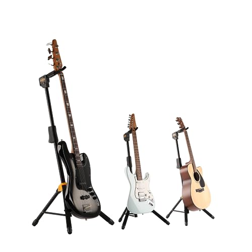 GHOSTFIRE Guitar Display Rack Fit Electric Guitar/Bass/Acoustic, GBS-8 | AutoGrip Guitar Stand Foldable Guitar Display Rack, Non-slip Alloy Bracket Support up to 44 Pounds