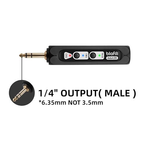6dot35 Bluetooth Receiver with 1/4" TRS 6.35mm Output for Mixers | For PA/DJ/Amps, aptX HD & Low Latency, AAC/SBC, TWS Stereo Requires 2 Units, 10+ Hour Rechargeable Battery