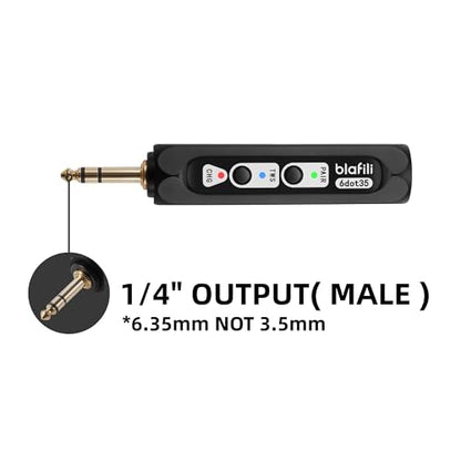6dot35 Bluetooth Receiver with 1/4" TRS 6.35mm Output for Mixers | For PA/DJ/Amps, aptX HD & Low Latency, AAC/SBC, TWS Stereo Requires 2 Units, 10+ Hour Rechargeable Battery