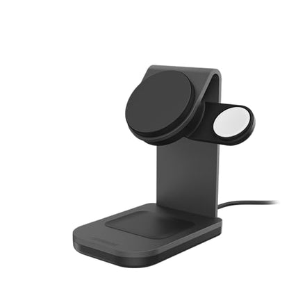 OtterBox 3-in-1 Wireless Charging Stand, Black | MagSafe Charging Station for iPhone, Apple Watch & AirPods, 45W Wall Charger & 6ft USB-C Charging Cable Included - color: Black, style: 3-in-1