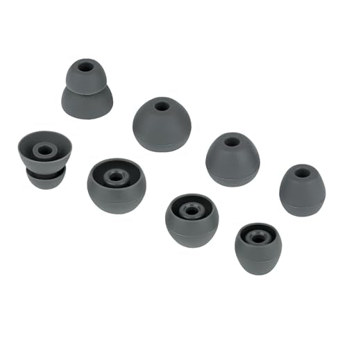 Replacement Earbud Tips Silicone Ear Tips Compatible with Powerbeats Pro Beats Wireless Earphone Headphones Rubber Tips Eartips, 4 Pairs Dark Gray - color: Dark Gray