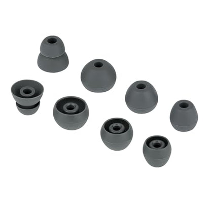 Replacement Earbud Tips Silicone Ear Tips Compatible with Powerbeats Pro Beats Wireless Earphone Headphones Rubber Tips Eartips, 4 Pairs Dark Gray - color: Dark Gray