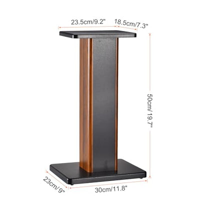 MECCANIXITY 우드 스피커 스탠드, 2팩 50cm(19.7인치) 범용 스피커 스탠드 할로우 스탠드 향상된 오디오 청취 홈 시어터 시네마용 - size: 19.7 Inch