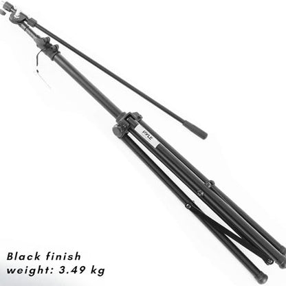 Pyle Heavy Duty Microphone Stand-Height Adjustable from 51.2'' to 78.75'' Inch High w/Extendable Telescoping Boom Arm 29.5'' and Stable Tripod Base-Clutch in T-Bar Adjustment Point PMKS56 - size: 1 Pack