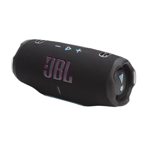 JBL Charge 6 - Portable Waterproof & Drop-Proof Bluetooth Speaker, Bold JBL Pro Sound & AI Sound Boost, 28Hrs Playtime, Built-in powerbank & Comes with a Sturdy/Removable Carrying Strap (Black/Teal) - color: Black/Teal