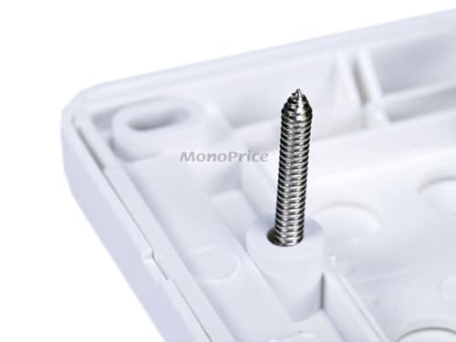 Monoprice 103642 Banana Binding Post Wall Plate for 4 Speaker White - size: 4 Speaker, style: 1-Piece