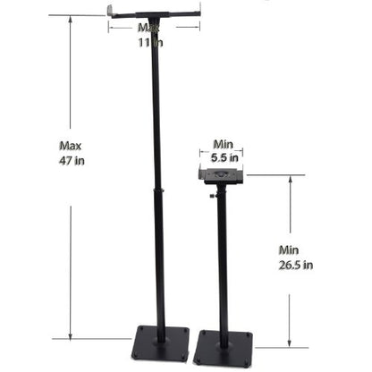 VideoSecu Floor Speaker Stand One Pair for Satellite Surround Sound Speakers MS07B2 1B5
