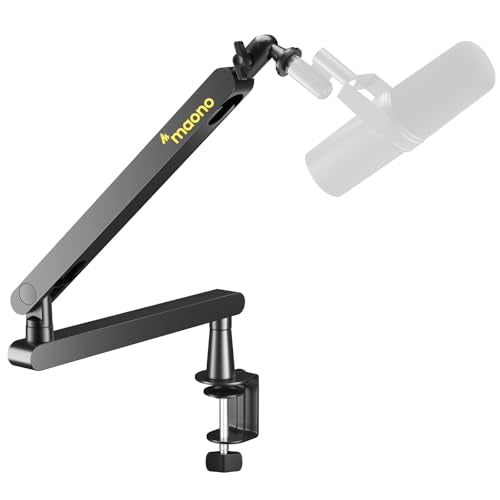 MAONO BA92 Low Profile Mic Boom Arm, Cable Management Microphone Stand