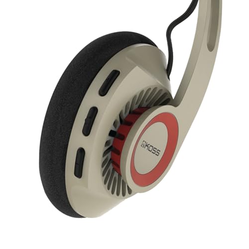 Koss KPH30 Wireless Bluetooth Retro Style On-Ear Headphones, Rhythm Beige | 20+ Hour Battery Life, USB-C Charging, Microphone - color: Rhythm Beige