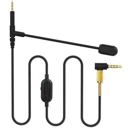 QC35 Microphone Compatible with Bose QC25, QC35, QC35 II, QC45, NC700 Headphones, Boom Gaming Microphone Cable with Mute and Volume Control for PS4, PS5, PC, Laptop, Xbox One Controller, 6ft
