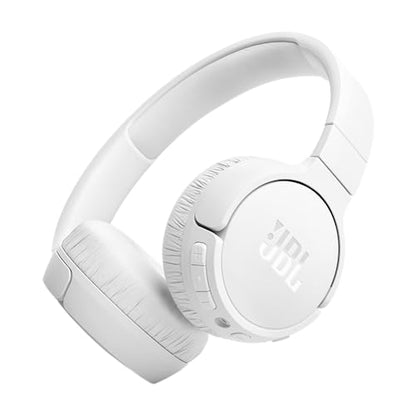 JBL Tune 670NC - Adaptive Noise Cancelling with Smart Ambient Wireless On-Ear Headphones, Up to 70H Battery Life with Speed Charge, Lightweight, Comfortable and Foldable Design (White) (Renewed)