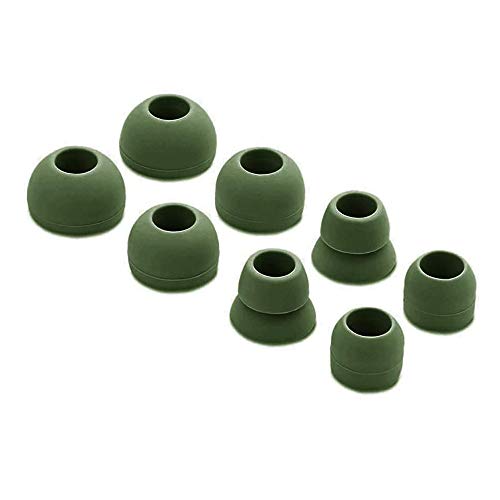 Replacement Silicone Earbuds Ear Tips Eargels Buds Set Compatible with Beats Powerbeats 3 Powerbeats 2 Wireless in-Ear Earphones (4 Pairs/Turf Green) - color: Turf Green