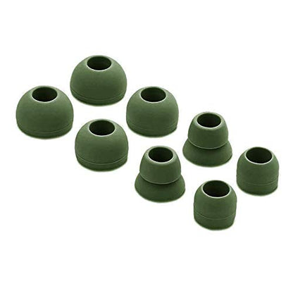 Replacement Silicone Earbuds Ear Tips Eargels Buds Set Compatible with Beats Powerbeats 3 Powerbeats 2 Wireless in-Ear Earphones (4 Pairs/Turf Green) - color: Turf Green