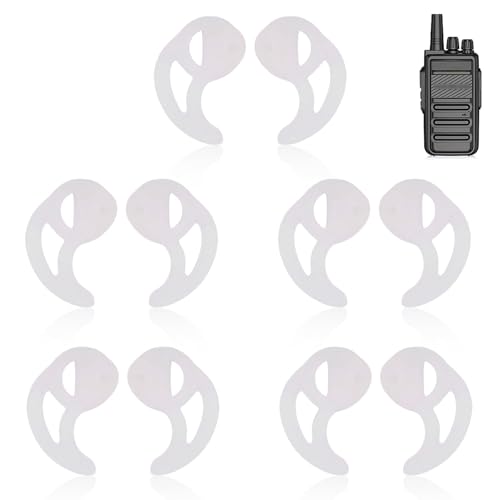 5pairs Silicone Fin Earmold Replacement Earbud Tips, Silicone Fin Ear Mold for Two Way Radio Earpiece Replacement Earmold Earbud Tips Earphone Accessories Eartips Adapters for in Ear Earphones(S)