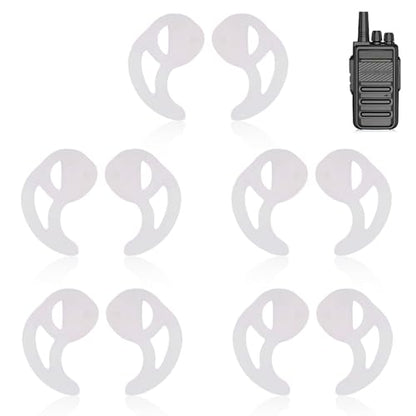 5pairs Silicone Fin Earmold Replacement Earbud Tips, Silicone Fin Ear Mold for Two Way Radio Earpiece Replacement Earmold Earbud Tips Earphone Accessories Eartips Adapters for in Ear Earphones(S)