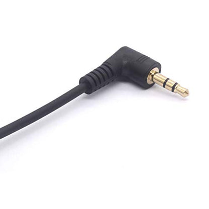 Coiled 3.5mm Audio Cable (1meter) | 90 Degree 3.5 TRS Headphone Adaptor Aux Stereo Extension Cord