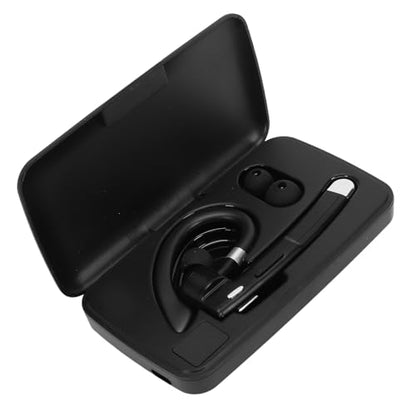 Pomya Single Ear Bluetooth Headset with Noise Cancelling Dual Mic, IPX7 Water Proof, 180 Rotatable, 64H Talk Time, LED Display for Truck Drivers Business Calls
