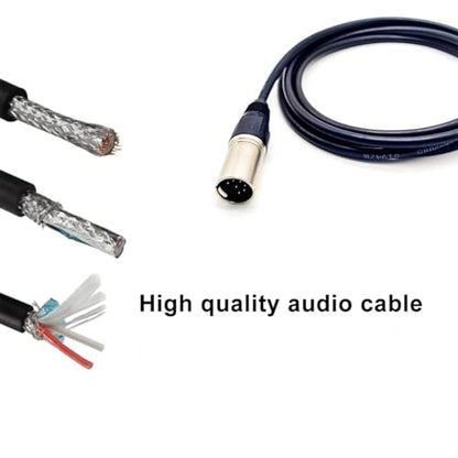 5 Pin XLR Microphone Cable, XLR Connector, Balanced Male to Female Connections for Microphone and Audio Interface (5 Meter/16.4Ft)