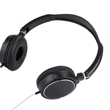 Dioche Foldable Noise Cancelling Headphones, Over-Ear Wired Headset with Stereo HiFi Sound, Compact Lightweight Design for Travel Office Home Use, 3.5mm Blue