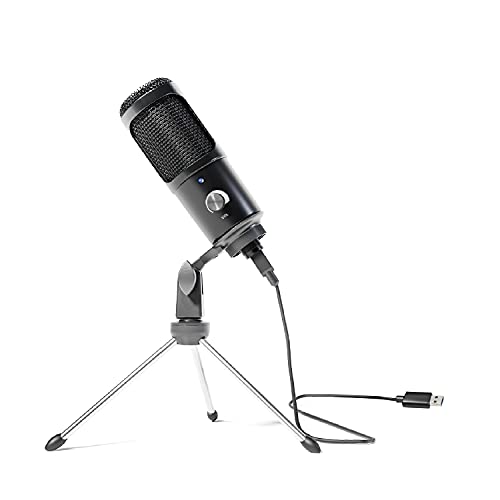 TALK WORKS USB Microphone with Tripod - External Microphone for Computer - Gaming, Streaming, Meetings, Podcasts, Recording and More - Adjustable and Portable with USB Cable Included