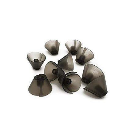 GN Resound Sure Fit Hearing Aid Standard Receiver Tulip Domes Dark Gray Split Ear Rub Piece Comfortable BTE Hearing Amplifier PSAP Kit Ear Tips Invisible, Perfect for Open Air (Open fit) (10 pcs) - size: 10 Count (Pack of 1)