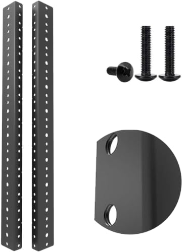 10U Steel Rack Rails Kit with Hardware - 2 Pieces (10URR) - size: 10U