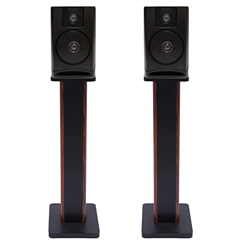 Pair Speaker Bookshelf Stands, 28 Inch Universal Speaker Stand, Reduce Vibration Improve Sound Performance, Surround Sound Speaker Stand with Cable Management, for Speakers Under 15"