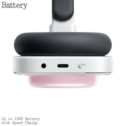 Nothing Headphone (a) 2026 New, Adaptive Active Noise Cancelling Headphones, Wireless Over Ear Bluetooth 5.4 ANC Headset with LDAC Hi-Res, 5 HD Mics Ultra Bass via APP, 135 Hours Playtime, White - color: White