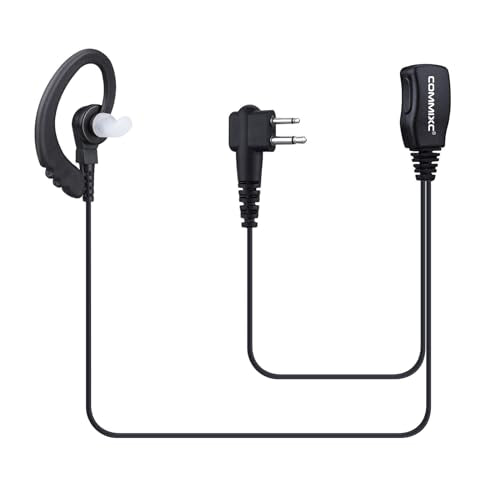 2-Pack Two-Way-Radio Earpieces with Mic, 2 Pins Compatible with Motorola