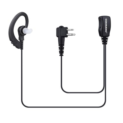 2-Pack Two-Way-Radio Earpieces with Mic, 2 Pins Compatible with Motorola