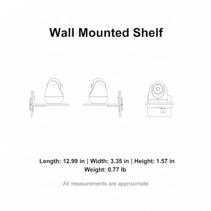 Audio-Visual Shelf, 13-Inch Carbon Steel Wall Mount for Routers and Modems, Compact Floating Storage for Home Office and Living Room Electronics