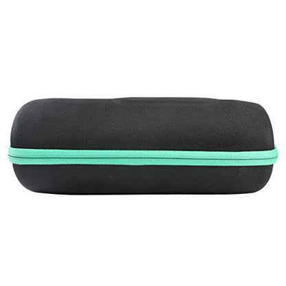 co2CREA Hard Travel Case for JBL Charge 5/4 Speaker, Black+Teal Zipper | Portable Travel Bag Replacement with Custom Molded Interior and Handle, Shockproof EVA Shell and Soft Lining - color: Black Case + Teal Zipper