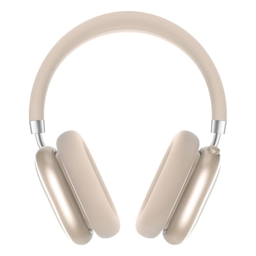 Srhythm NiceComfort 95 Adaptive Noise Cancelling Headphones Wireless | Bluetooth with Spatial Audio,Transparency,ENC,HD Sound,Low Latency for Gaming,Slim Headphones Lightweight - color: Champagne Gold