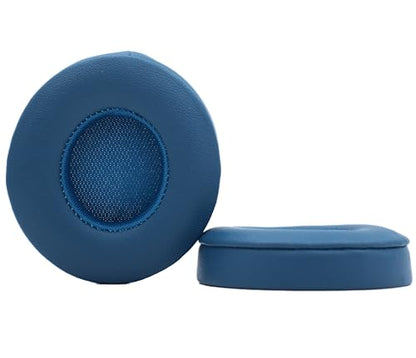 Headphone Replacement Ear Pad Cover Compatible with Beats by Dre Solo3 Solo2 Wired Wireless Headphones Protein Leather Memory Foam Headphone Cushion Ear Muffs-Aqua Blue - color: aqua blue