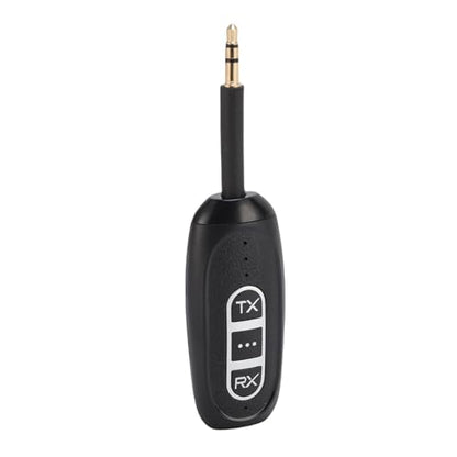 Zunate Bluetooth 5.4 Transmitter Receiver 2 in 1 Wireless Audio Adapter, Rotatable Audio Jack with Low Latency, 250mAh Battery and USB Type C Charging Port