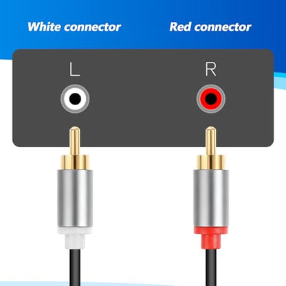 Xthrotsenk 2 Pcs RCA Cables 2RCA Male to 2RCA Audio Male 1FT RCA Cables Car Audio Subwoofer Cable for Home Theater Amplifiers Active Speakers Preamplifier