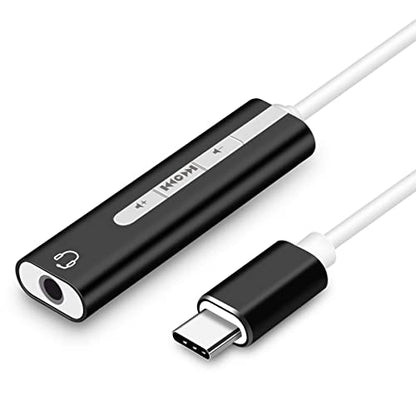 Hemoton 2pcs USB External Sound Card Surround Sound for Microphone and Earphone Volume for Computer Use Black