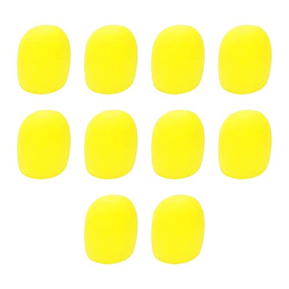 Microphone Foam Cover Yellow Standard Handheld 10Pcs | These 10 yellow soft foam covers fit standard handheld microphones for KTV use. - color: Yellow