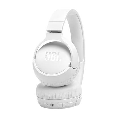 JBL Tune 670NC - Adaptive Noise Cancelling with Smart Ambient Wireless On-Ear Headphones, Up to 70H Battery Life with Speed Charge, Lightweight, Comfortable and Foldable Design (White) (Renewed)