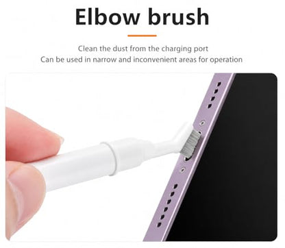 Earbud Cleaning Kit Phone Charging Port Phone Cleaning Kit Keyboard Cleaner 4 in 1 White - color: white