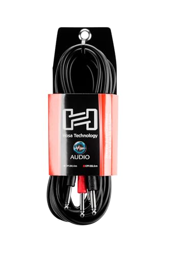 Hosa CPP-206 Stereo Interconnect, Dual 1/4 in TS to Same, 6 m - size: 19.5-Feet