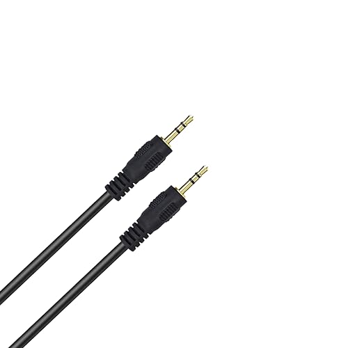 Seadream 6Feet 2.5mm Male to Male Subminiature Stereo Headset Headphone Jack Gold Plated Connector Wire Cord Plug Cable (Straight to Straight) - style: Straight to Straight
