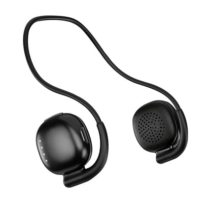 CHUYI Wireless Earphone Over Ear Wireless Bluetooth Headphones Behind The Head, Foldable Wireless Stereo Wrap Around Head Headset On-Ear Earphones for Workout Office Walking, 23Hrs Music Time (Black)
