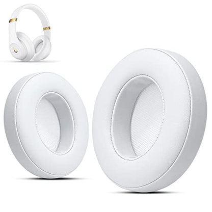 Replacement Ear Pads for Beats Studio 3 & Studio 2, Upgraded Beats Studio 3 Replacement Parts and Beats Headphones Accessories, Compatible with B0500 B0501 Wired/Wireless Models, White - color: White