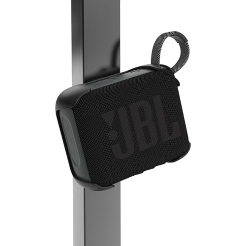 Magnetic Case Compatible with JBL GO 4 Bluetooth Speaker, 3-in-1 Mount with Removable Anti-Slip Strap for Golf Cart, Pole, Bicycle, Motorcycle, RV, ATV,Ultra-Portable Speaker Cover Accessories